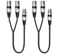 TEMU Juego de 2 cables de audio XLR, con un divisor de aleación de , diseñado para usar con mesas de , micrófonos, altavoces, amplificadores y controladores de iluminación de escenario