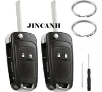 TEMU Juego de 2 carcasas para llave de coche de 2 botones para Opel Adam, , , , Mokka, y para Cruze, , , Spark, Trax, , Matiz (accesorios incluidos)