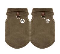 TEMU Juego de 2 chalecos para mascotas hechos de felpa polar para mayor , con diseño de de pata, suaves y cómodos para perros y gatos