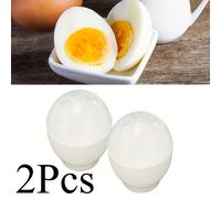 TEMU Juego de 2 cocedores de huevos fáciles de usar en , perfectos para cocinar huevos al vapor y hervidos en el microondas para desayunos y almuerzos deliciosos!