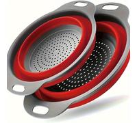TEMU Juego de 2 Coladores Plegables Redondos para Fregadero y - , 1 Pequeño: para la Cocina, Verduras y Frutas