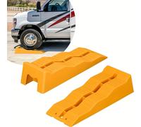 TEMU Juego de 2 cuñas para ruedas de coche, camión, autocaravana, caravana y , calzos para ruedas, rampas niveladoras para ruedas, rampas para neumáticos, 3 diferentes, capacidad de peso de 5000 kg