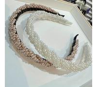 TEMU Juego de 2 diademas con perlas blancas y champán, perfectas para novias. diademas brillantes de de perlas son ideales para .