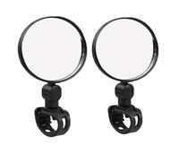 TEMU Juego de 2 espejos retrovisores para bicicletas y motocicletas, con rotación de y ajustes ajustables para ciclismo