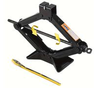 TEMU Juego de 2 Gatos para Coche de 2 Toneladas con Mango - Acero al Carbono de Resistencia, Elevador Tijera Ajustable para Autocaravanas, Remolques y Autos Pequeños - Duraderos y Fáciles de Usar