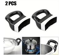 TEMU Juego de 2 negras para olla a presión, vaporera o olla para salsa; reemplazo para utensilios de cocina con asa lateral corta de un solo orificio