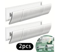 TEMU Juego de 2 Paneles Deflectores de Viento Verticales para Hogar y Oficina, Bloquean el Flujo de Aire Directo, Diseño Elegante con Gancho, Fáciles de Instalar