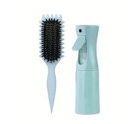 TEMU Juego de 2 piezas: Cepillo Definidor de Rizos, Candybrush y Botella de Spray para Mojar el Cabello, Moldeador y Definidor de para Mujeres