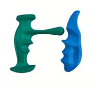 TEMU Juego de 2 Piezas de Herramienta de Masaje de T con Presionador para para Relajación Profunda del Tejido - Masajeador Manual de Puntos Gatillo para Fisioterapia Corporal Completa