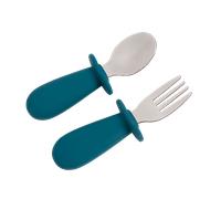 TEMU Juego de 2 piezas para Bebé, Vajilla Infantil Color Sólido Acero Inoxidable Utensilios Alimentarios Pequeños Kits Comida Niño/Niña Juegos Cubiertas Platos Bebe