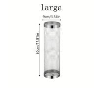 TEMU Juego de 2 piezas (rejilla + gancho), parrilla enrollable de acero inoxidable, cesta para asar portátil, accesorios de , ideal para verduras y camarones, cocina al , camping