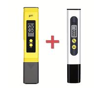 TEMU Juego de 2 probadores digitales de agua TDS, 0-14pH, 0-9990ppm TDS&EC, con sondas para EC, GH y KH, GPMGH pH adecuados para piscinas, acuarios y uso doméstico