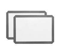TEMU Juego de 2 tapetes de silicona para hornear, tapetes de cocina de silicona antiadherentes y reutilizables, para galletas, macarons, pan, pasteles y uso en tostadoras y horno.