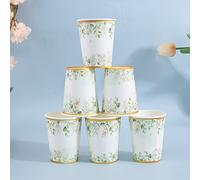 TEMU Juego de 20/40/60 vasos de papel para , vasos de papel de verdes, vasos de papel de con hojas verdes, vajilla de , para de , boda, aniversario, Halloween, Navidad