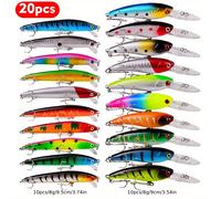 TEMU Juego de 20/48/59 piezas de carnadas - Carnadas mezcladas todo en uno, libre de carnadas suaves y , carnadas para pez roca, equipo de pesca de carnadas