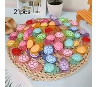 TEMU Juego de 21 piezas de tortugas 3D fosforescentes en resina, 1.26 pulgadas de ancho y 0.8 pulgadas de , decoración universal para fiestas sin baterías, adorno artístico para días festivos