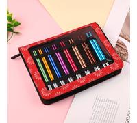 TEMU Juego de 22 Agujas Circulares de Tejer 3.0~8.0mm, Agujas Intercambiables de Aluminio con Estuche, Agujas Circulares de 11 Tamaños para Tejer a , Costura y Almacenamiento DIY