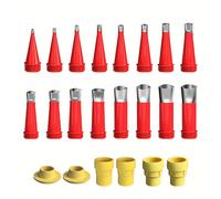 TEMU Juego de 22 piezas de herramientas de calafateo de acero inoxidable para aplicar y terminar sellador de silicona, adecuado para juntas de fregaderos de cocina y baño