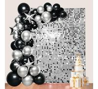 TEMU Juego de 24 paneles de pared cuadrados con lentejuelas brillantes, perfectos para decorar fondos para de San Valentín, Navidad y salas de