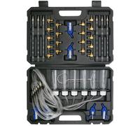 TEMU Juego de 24 piezas, Adaptador de Medidor de Flujo de Inyector Diesel de , Kit de Prueba de Fugas de Común, Juego de Presión de Combustible 24 piezas