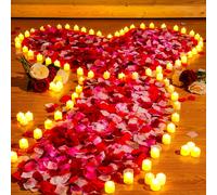 TEMU Juego de 24 velas de té a pilas, hechas de plástico LED, perfectas para Halloween, exhibiciones de , , Navidad y fiestas