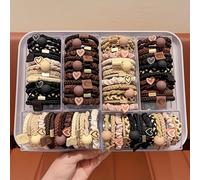 TEMU Juego de 25 Ligas para el Cabello Estilo Boho Chic con Colgantes de y Cuentas - Diademas Elásticas para Todo Tipo de Pelo, Ideales para y Ejercicios, Estilo Bohemio