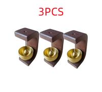 TEMU Juego de 3 campanillas de viento de latón con un timbre magnético navideño para puerta, con respaldo adhesivo, para decorar la entrada de tu hogar las fiestas.