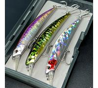 TEMU Juego de 3 Carnadas de Pesca, Material ABS, Color Mezclado, Ideal para , Trucha, Pez Gato, Salmón, , Lenguado, Perca Dorada, , , Equipo de Festival de Pesca de Año