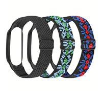 TEMU Juego de 3 correas de repuesto de nailon con bucle, compatibles con Xiaomi /6/5/4/3, con material elástico, y transpirable y ajustable