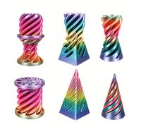 TEMU Juego de 3 Estatuas de Árbol de Navidad - Estatuas Decorativas para Escritorio para Varios Estilos de Habitación, Colores Pastel y Brillantes: , , , Verde