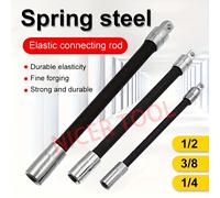 TEMU Juego de 3 extensiones flexibles para enchufes con accionamiento de 1/2", 1/4" y 3/8" - duraderas y fáciles de usar para proyectos DIY y reparaciones de autos