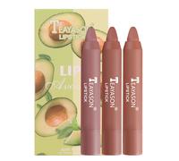 TEMU Juego de 3 labiales mate DragonRanee, cosméticos de aire de terciopelo, nude hidratantes de larga duración, pasta de maquillaje de línea para adultos
