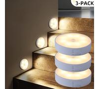 TEMU Juego de 3 Luces Nocturnas con Sensor de Movimiento para Escaleras, Armarios y Baños, Luz Inalámbrica Decorativa