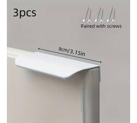 TEMU Juego de 3 manijas invisibles para puerta, manija de de aleación de aluminio, pomo moderno minimalista para armario, alacena y cajón, tirador para mueble de cocina, herrajes para muebles