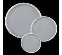 TEMU Juego de 3 Moldes Redondos de Silicona para Fundición de Resina - Flexibles y Duraderas - Ideales para Hacer Joyería, Posavasos y Más - Para y al Bricolaje