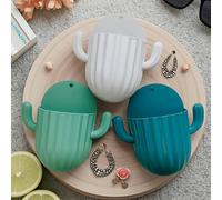 TEMU Juego de 3 organizadores de pared con forma de cactus para cepillos de dientes, peines y brochas de maquillaje - Adhesivos, sin residuos, plástico resistente, disponibles en y