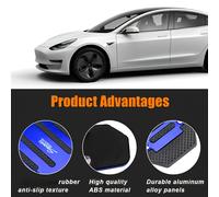 TEMU Juego de 3 pedales para coche de freno, y embocador, hechos de aleación de aluminio, con almohadillas antideslizantes que no requieren perforación, para la mayoría de los vehículos