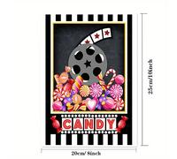 TEMU Juego de 3 piezas: Cuadros impresos en de palomitas de con película Candy Cold Drink Movie Logo Movie Evening Logo, decoración de habitación sin , decoración de Halloween y Navidad