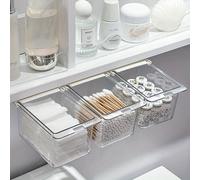 TEMU Juego de 3 piezas - de almacenamiento debajo del espejo | Estante colgante debajo del gabinete colgante, estante de baño ajustable | Organiza del baño