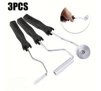 TEMU Juego de 3 piezas de paleta de de fibra de vidrio y rodillo laminador para resina de molde FRP - Construcción metálica de resistencia, mango ergonómico y rodillo ajustable para uniformidad