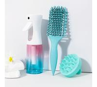 TEMU Juego de 3 Piezas para Rizos, Peine de Fijación, Botella de Spray y Cepillo para Champú. Kit Profesional de Rizos para Mujeres, Ideal para Uso en Casa o como Regalo de Salón