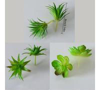 TEMU Juego de 3 plantas suculentas artificiales, artículos decorativos verdes, mini colección de figuras de cactus, plantas suculentas en macetas