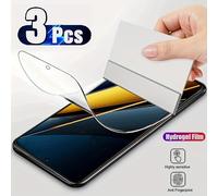 TEMU Juego de 3 protectores de pantalla de para cobertura total para Xiaomi Poco F6 y F6 Pro, compatibles con Xiaomi M6, M6 Pro, X6 y X6 Pro, hechos de material de hidrogel .