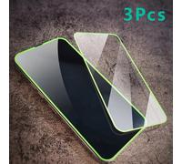 TEMU Juego de 3 protectores de pantalla luminosos de vidrio templado para iPhone 15, 14, 13, 12, 11, X, XR, XS, 7, 8 Plus, SE 2020 y Pro Max