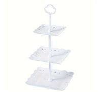 TEMU Juego de 3 Soportes para Postres Navideños - Diseño Floral de 3 Niveles, Bandejas de Plástico para Cupcakes y Dulces para Fiestas Navideñas y Decoración del Hogar, Ideal para Navidad