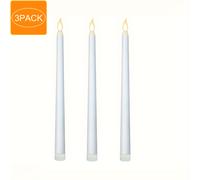 TEMU Juego de 3 velas LED parpadeantes - Funcionan con pilas, emiten un ideal para Halloween, Navidad, y más - no están incluidas. Se ofrecen , negro y para tu elección