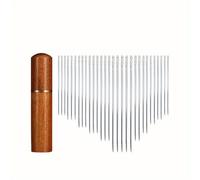 TEMU Juego de 30 Agujas Autoenfiladoras con Tubos de Almacenamiento de Madera, Fácil Inserción para Mayores, Costura Manual, Acolchado, Ropa de Cruz
