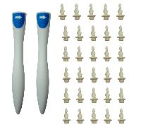 TEMU Juego de 34 piezas para la eliminación de cerumen en - espíritus giratorios de silicona + 1 mango y tapones reutilizables, cucharillas con limpiador de oídos en rotativa