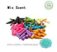 TEMU Juego de 36 conos de incienso naturales variados: lavanda//osmanthus/rosa/té verde//agarwood///tubrosa/ de CD//, /peonía//bosque/ámbar , para yoga, meditación, dormitorio, , oficina