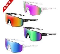 TEMU Juego de 4/3/2/1 combinado de gafas mejoradas para tenis y béisbol, con capa completa, elegante y cómoda, en de cartón duro, adecuada como regalo de vacaciones.